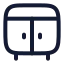 Locker icon with stroke rounded style