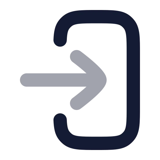 Log In Icon in Bulk Rounded style