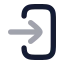 Login icon with bulk rounded style