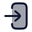 Login icon with duotone rounded style