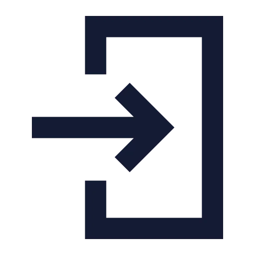 Log In Icon in Solid Sharp style