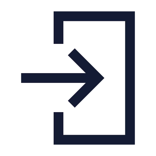 Log In Icon in Stroke Sharp style