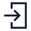 Login icon with stroke sharp style
