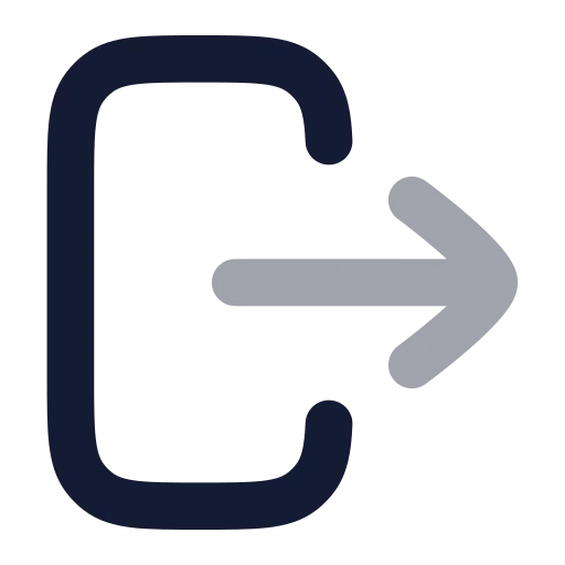 Log Out Icon in Bulk Rounded style