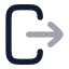 Logout icon with bulk rounded style