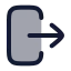 Logout icon with duotone rounded style