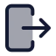 Logout icon with duotone standard style