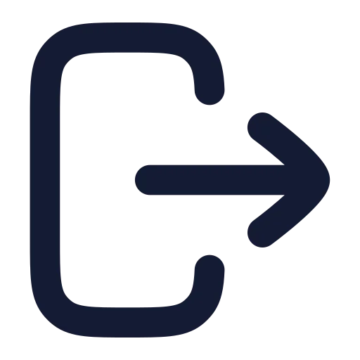 Log Out Icon in Solid Rounded style