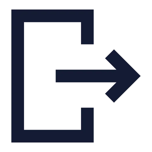 Log Out Icon in Solid Sharp style