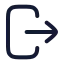 Logout icon with stroke rounded style