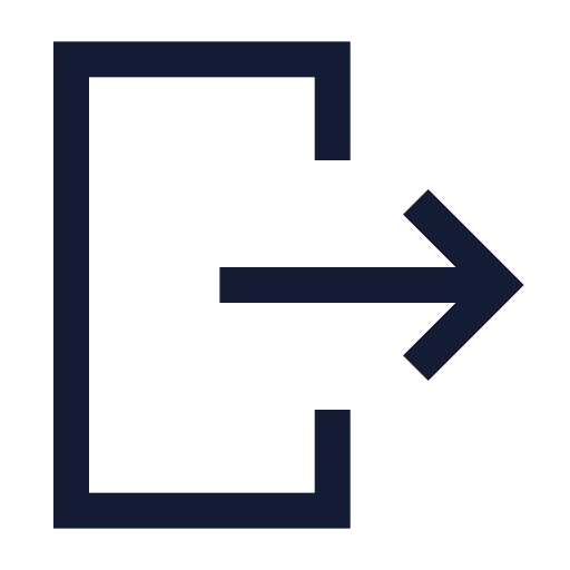 Log Out Icon in Stroke Sharp style