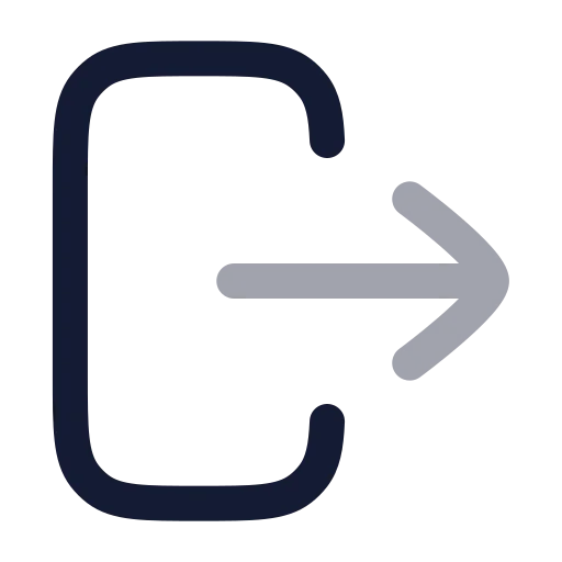 Log Out Icon in Twotone Rounded style