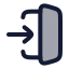 Login icon with duotone rounded style
