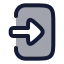 Login icon with duotone rounded style