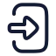 Login icon with stroke rounded style