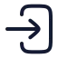 Loginsquare icon with stroke rounded style