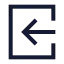 Loginsquare icon with stroke sharp style