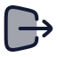 Logout icon with duotone rounded style