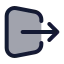 Logout icon with duotone standard style