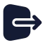 Logout icon with solid standard style