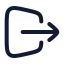 Logout icon with stroke rounded style