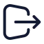 Logout icon with stroke standard style