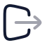 Logout icon with twotone rounded style
