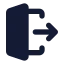 Logout icon with solid standard style