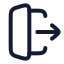 Logout icon with stroke rounded style