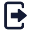 Logout icon with solid standard style
