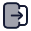Logout icon with duotone rounded style