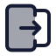 Logout icon with duotone standard style