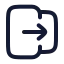 Logout icon with stroke rounded style