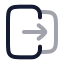 Logout icon with twotone rounded style