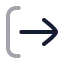 Logout icon with duotone rounded style