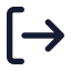 Logout icon with solid standard style