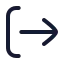 Logout icon with stroke rounded style