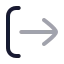 Logout icon with twotone rounded style