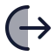 Logoutcircle icon with duotone standard style