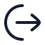 Logoutcircle icon with stroke rounded style