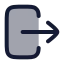 Logoutsquare icon with duotone rounded style