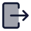 Logoutsquare icon with duotone standard style