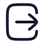 Logoutsquare icon with stroke rounded style