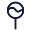 Lollipop icon with stroke rounded style