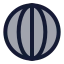 Longitude icon with duotone standard style