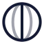 Longitude icon with twotone rounded style