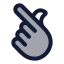Lovekoreanfinger icon with duotone standard style