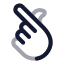 Lovekoreanfinger icon with twotone rounded style