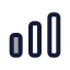 Lowsignal icon with duotone rounded style