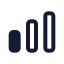 Lowsignal icon with stroke rounded style